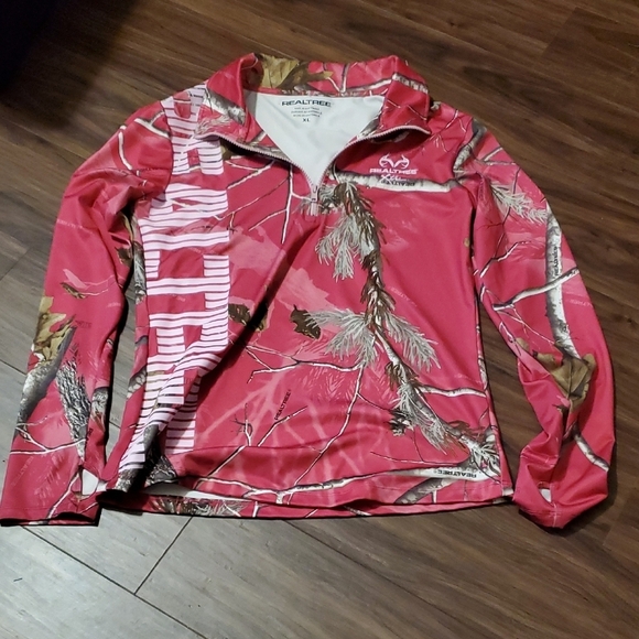 Realtree Tops - Realtree Pink and Brown Camouflage Half-Zip